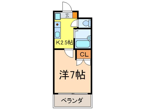 コンフォート亀島の物件間取画像